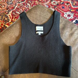 Wilfred Free Black Knit Crop Tank M